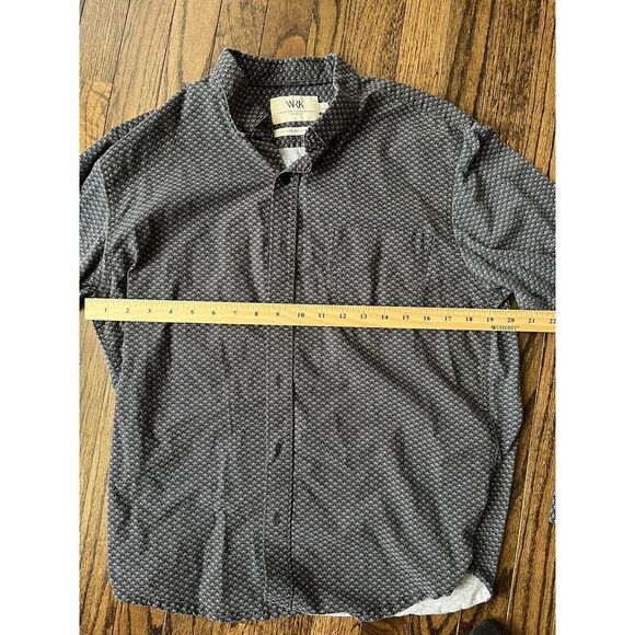 WRK The Reworked Shirt Blue With Print Lightweight Cotton Mens Large - Picture 5 of 6